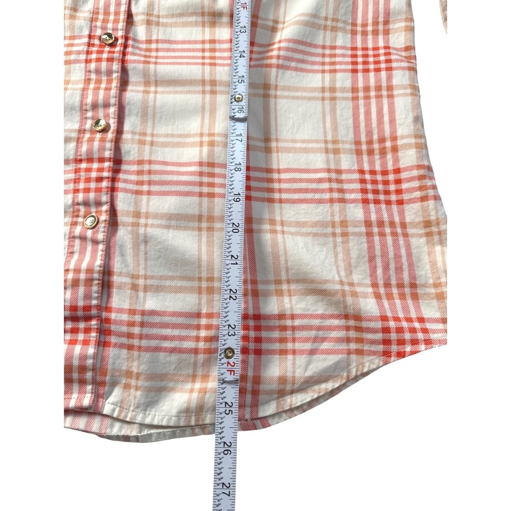 JONES NEW YORK Signature Plaid Shirt Women's Large L/G Button Front Cotton - Picture 9 of 10